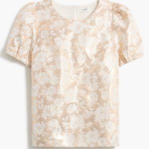 J. Crew Factory Jacquard puff-sleeve top